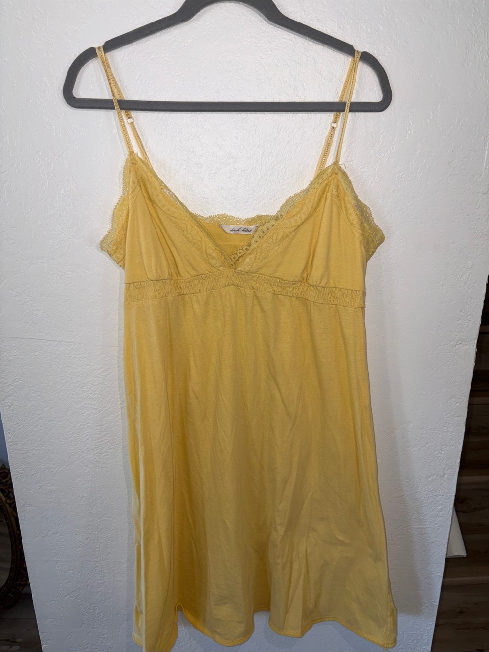 Y2k aesthetic yellow babydoll slip dress